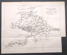 Original 1928 Railway Map Great Western Railway Map of System 