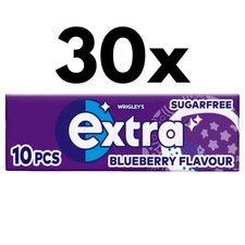 Wrigleys Extra Blueberry Chewing Gum 30 Packs X 10pcs (6 X 5) BBE: 01/2025