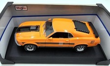 ⭐MAISTO 1:18 SCALE - 1970 FORD MUSTANG MACH 1 ORANGE DIECAST MODEL CAR ⭐