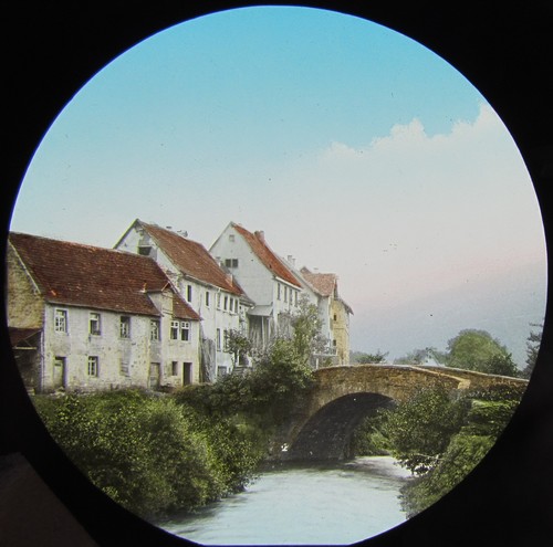 Glass magic lantern slide - magic,