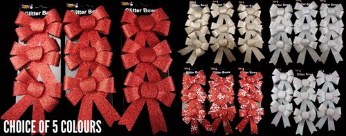 Glitter bow christmas tree - christmas,