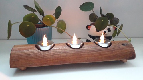 Wooden tea light - wooden,
