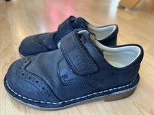 Clarks Infant Boys Comet Long Strap Brogue Shoes Navy 8.5G