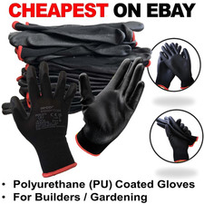 24 PAIRS PU COATED SAFETY WORK