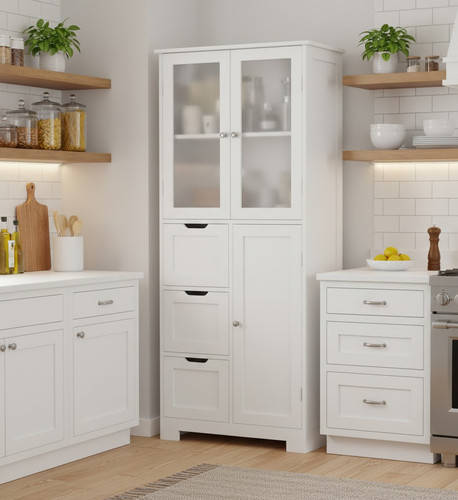 Tall kitchen pantry cabinet - kitchen,