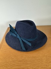 Ladies EAST Fedora Navy Hat 100% Wool  Womens One Size