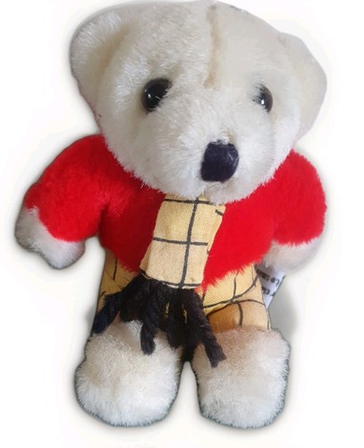 Rupert the bear sitting down - bear,