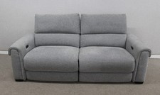 Furniture Village Nixon Grey Fabric Power Reclining 3 Seater Sofa