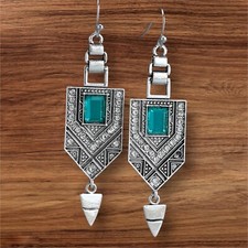 Ladies Long Earrings Art Deco