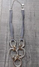  Grey Suede Silver Tone