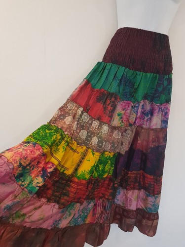 Silk skirt maxi long full - silk,