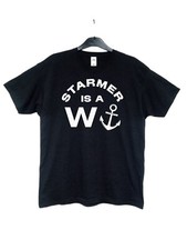 Starmer Is A Wanker Black T-Shirt XXL Slim - XL Reg Right Wing Politics UK Rally