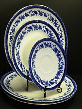 Beautiful Antique Blue And White Bridgwood China Plates Saucer