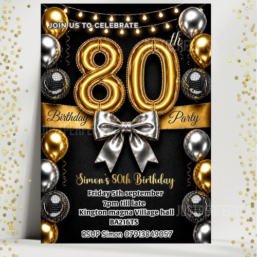 Personalised 80th birthday - 80th,