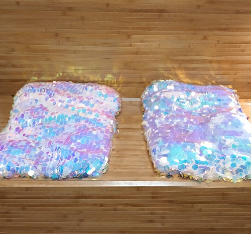 Sequin pink metallic disc - metallic,