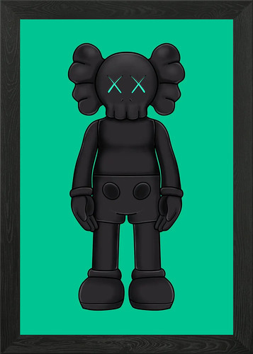 Black kaws framed wall art - black,