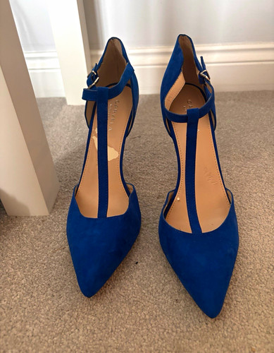 Carvela blue pointed toe bar - pointed,