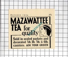 Mazawattee Tea - 1934 SMALL