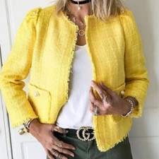 ZARA BLAZER YELLOW TWEED