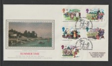 GB 1994 SG1834-8 Sothebys Silk 98 FDC Summertime Events-"Cowes" George Gregory