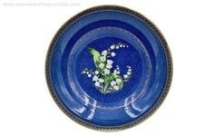 FABULOUS 24cm Wedgwood Lustre Powder Blue Lily of the Valley Bowl James Hodgkiss
