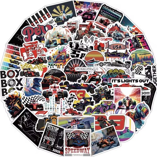 50pcs formula car stickers - formula,