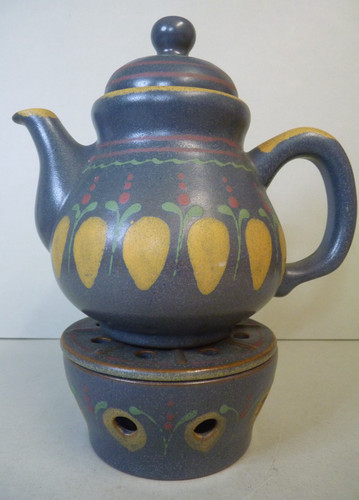 Stoneware teapot tea light - &,