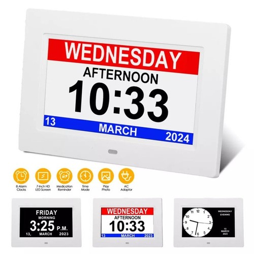 Digital alarm clock calendar - alarm,