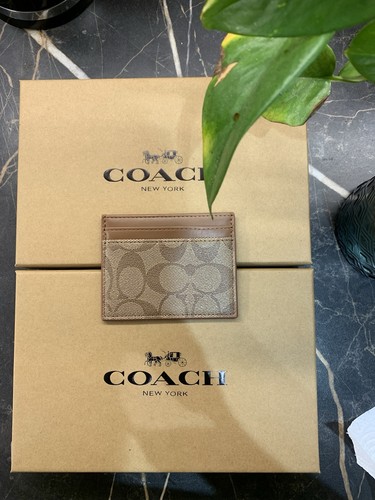 Coach card holder brown - card,