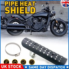 Black Motorcycle Exhaust Muffler Pipe Heat Shield Cover Guard For Honda Sukuzi