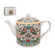 Tea Pot Fine China W. Morris Strawberry Thief 650ml Teapot Coffee Pot Boxed Gift