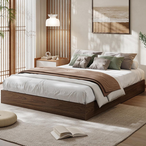 Queen size wood platform - platform, bed