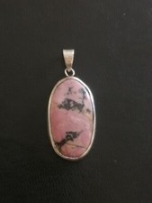 HandMade Solid Silver Pink Tugtupite Pendant 11.3g 44.2mm