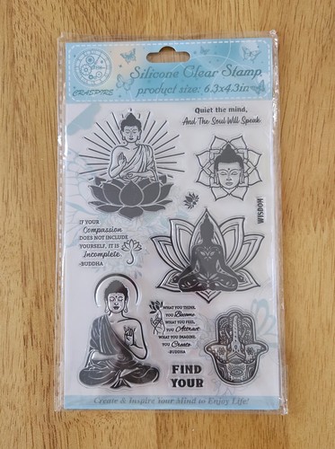 Buddha lotus clear - stamps, card