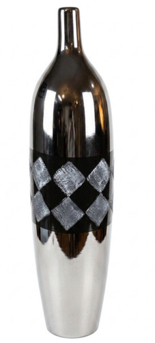 Vintage deco vase - vintage, black/silver