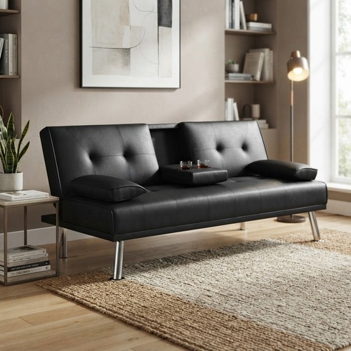 Modern black sofa bed - modern, with