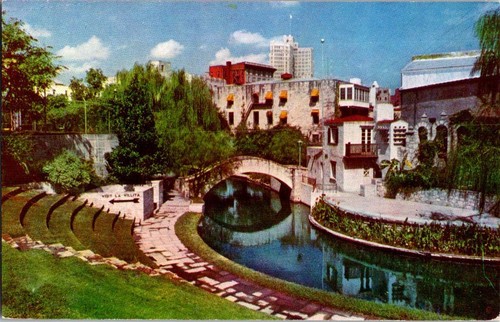 San antonio postcard river - antonio,