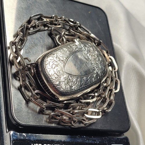 Antique vintage silver vesta - antique,
