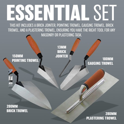 Piece tradesman trowel set - piece,