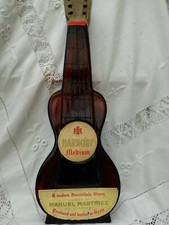 Vintage Manuel Martinez Harmony  Brown Glass Guitar Shaped Bottle