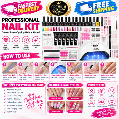Poly gel nail extension - poly,