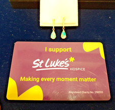 Vintage 9ct Yellow Gold Natural Opal Screw Back Earrings 1.6g