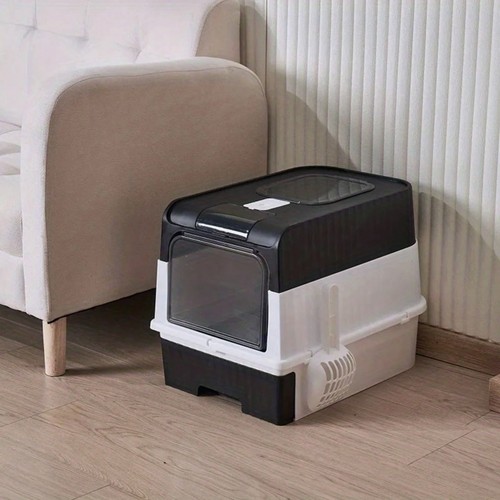 Enclosed top entry cat litter - cat,