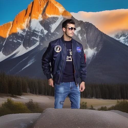 Flight jacket nasa bomber - jacket,