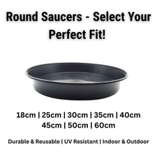 Plant pot saucers - pot, black
