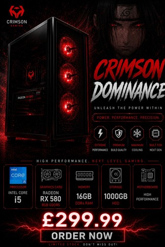Gaming computer crimson - gaming, pc