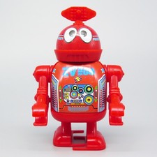 Vintage Robot ZV 288 Wind-Up Playgo Hong Kong Working Tin & Plastic 10cm Tall