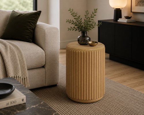 Loaf bobbin oak side table - oak,