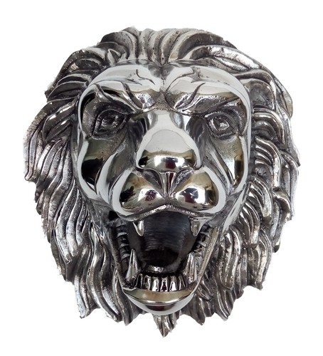 Wall mount lion head figurine - head,