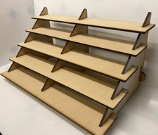 5 Tier Display Stand. 60cm Laser Cut Craft Shelving. Painting, Counter. POS